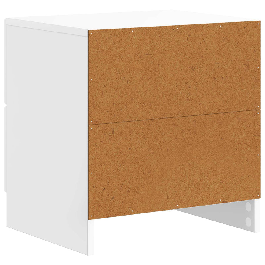 Nachtkastje met lade 2 pcs Hoogglans Wit 43 x 34,5 x 44,5 cm