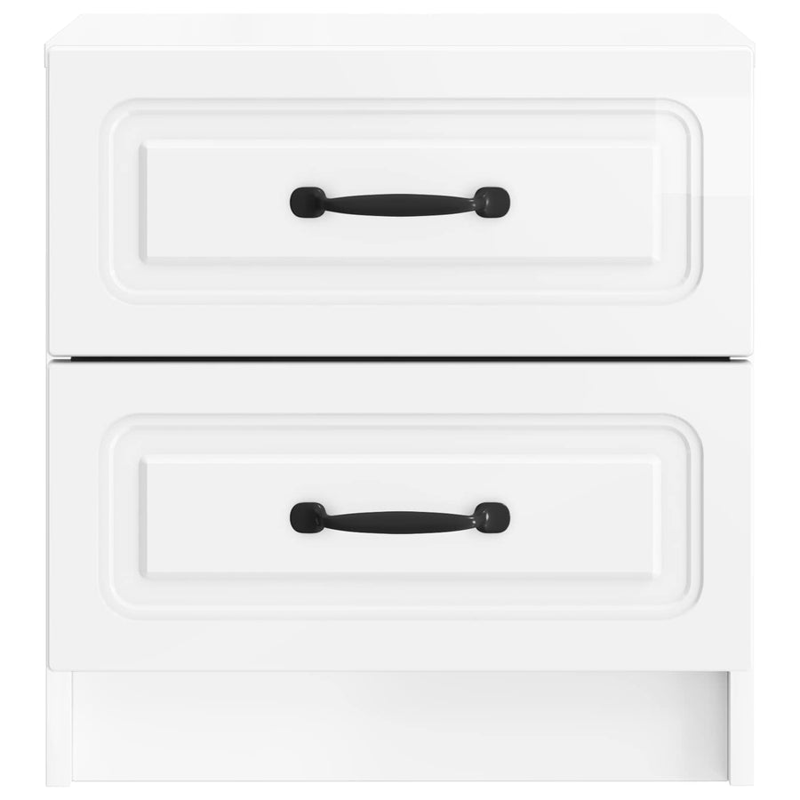 Nachtkastje met lade 2 pcs Hoogglans Wit 43 x 34,5 x 44,5 cm