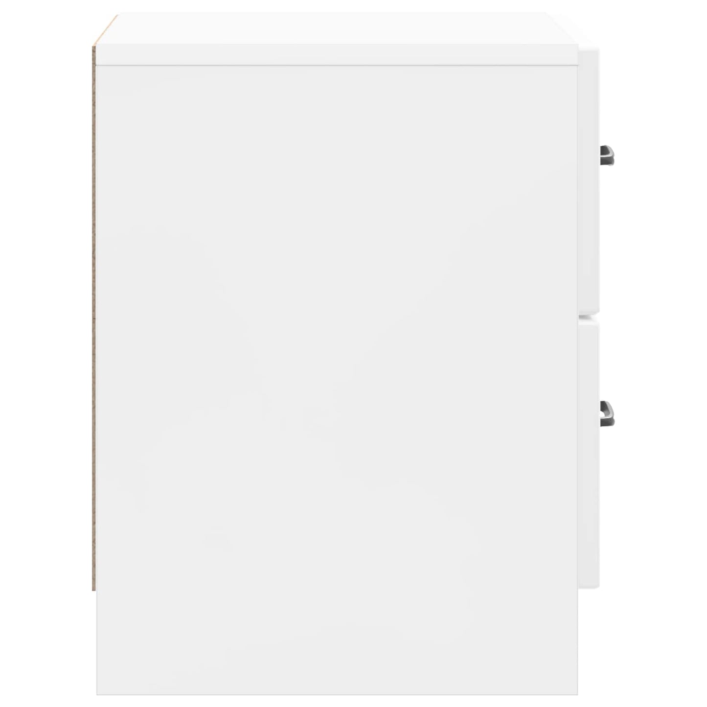 Nachtkastje met lade 2 pcs Hoogglans Wit 43 x 34,5 x 44,5 cm