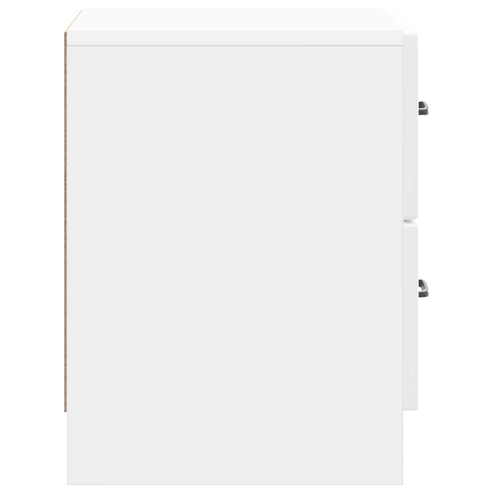 Nachtkastje met lade 2 pcs Hoogglans Wit 43 x 34,5 x 44,5 cm