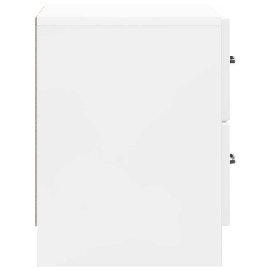 Nachtkastje met lade 2 pcs Hoogglans Wit 43 x 34,5 x 44,5 cm
