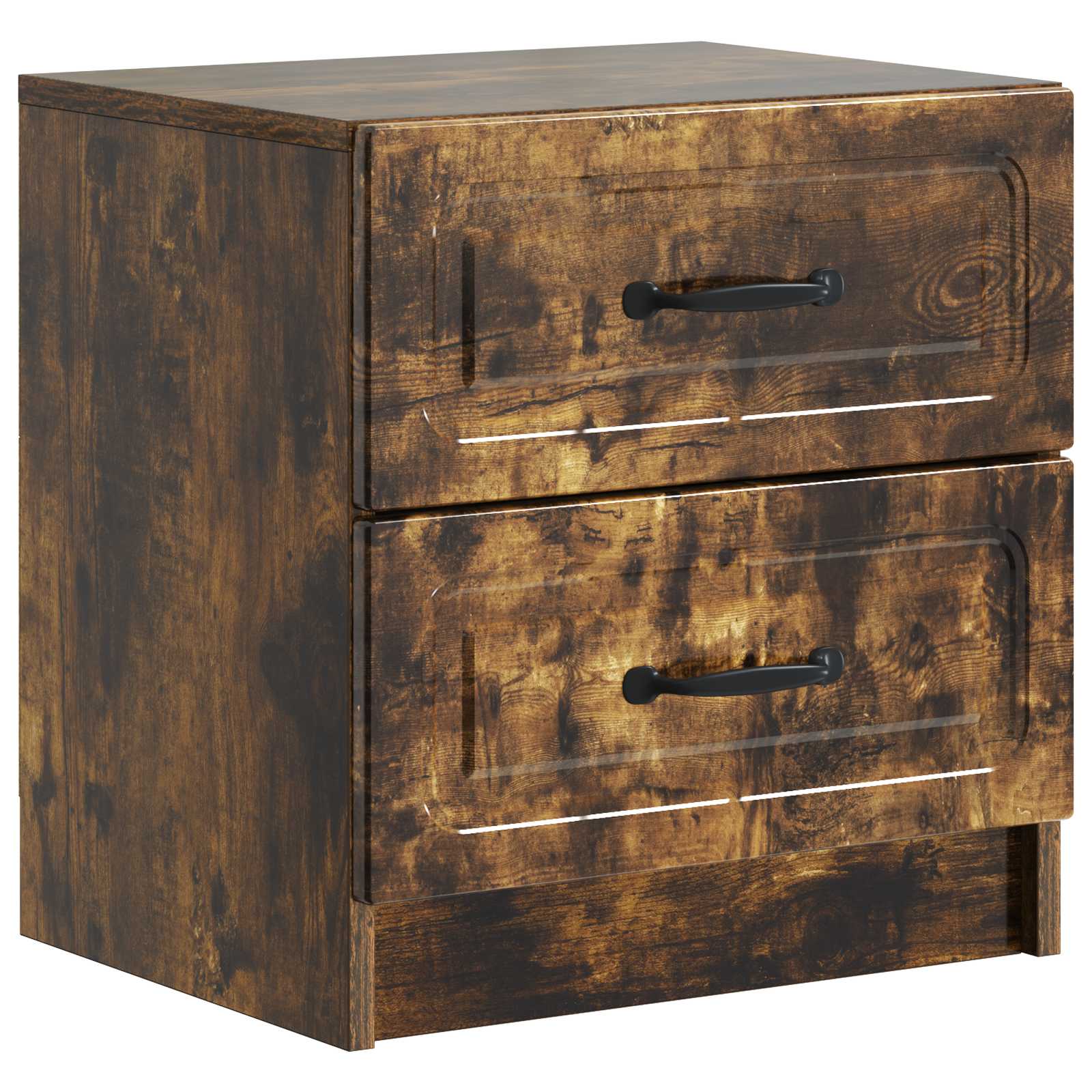 Nachtkastje met lade 2 pcs Gerookt eiken 43 x 34,5 x 44,5 cm