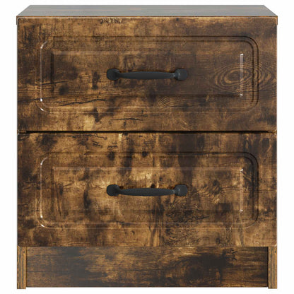 Nachtkastje met lade 2 pcs Gerookt eiken 43 x 34,5 x 44,5 cm