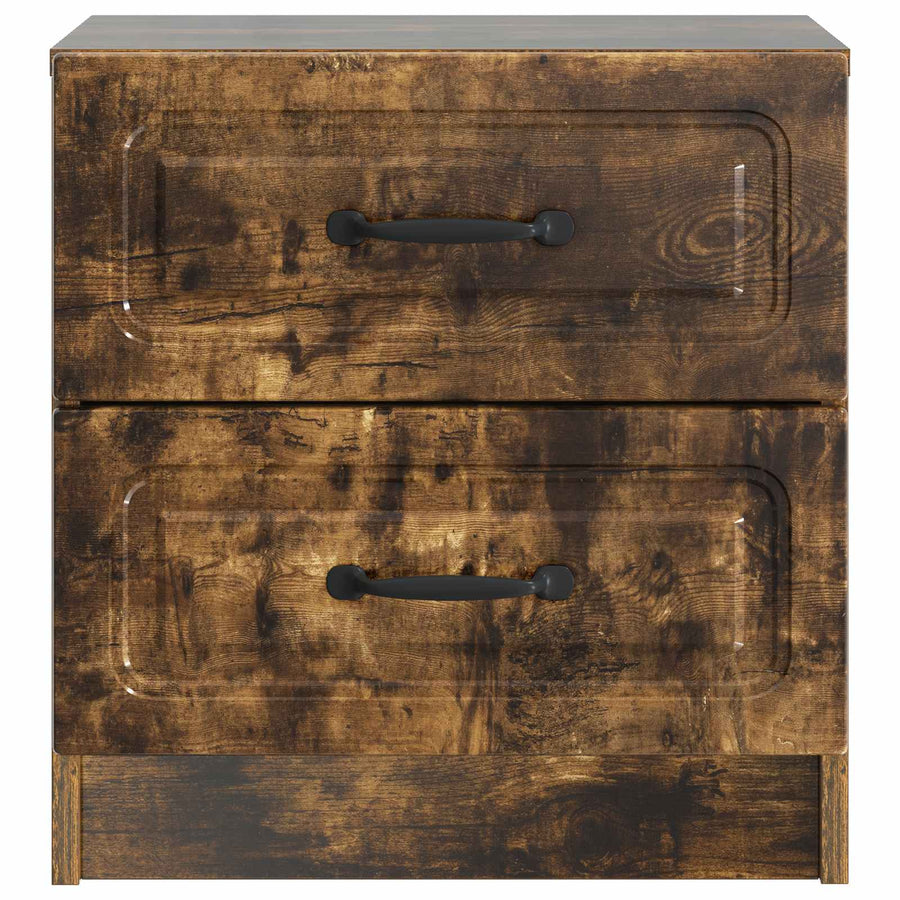 Nachtkastje met lade 2 pcs Gerookt eiken 43 x 34,5 x 44,5 cm