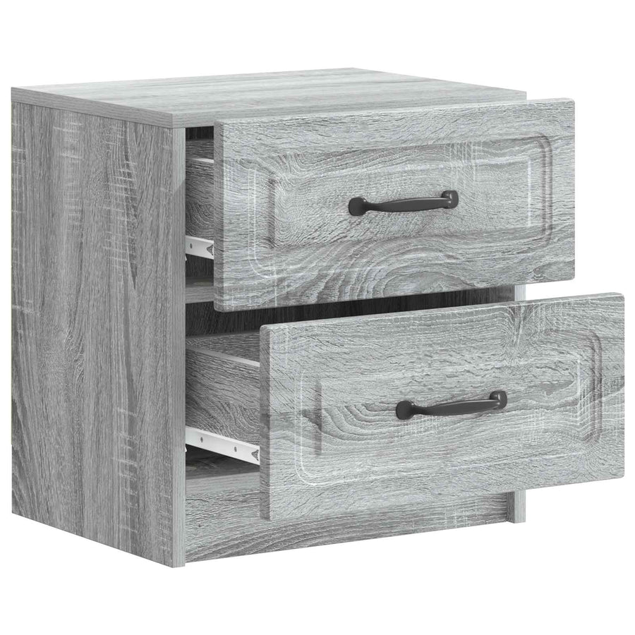 Nachtkastje Grijs sonoma 43 x 34,5 x 44,5 cm Bewerkt hout