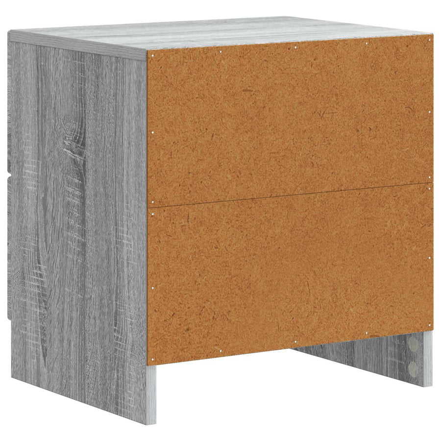 Nachtkastje Grijs sonoma 43 x 34,5 x 44,5 cm Bewerkt hout