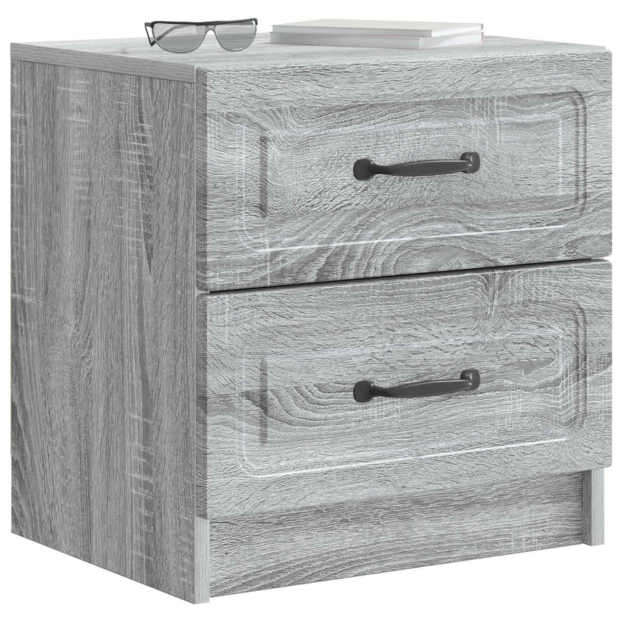 Nachtkastje Grijs sonoma 43 x 34,5 x 44,5 cm Bewerkt hout