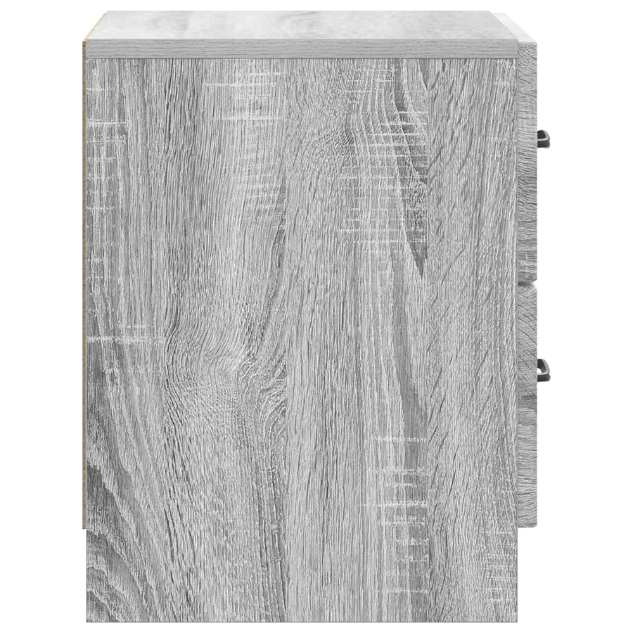 Nachtkastje Grijs sonoma 43 x 34,5 x 44,5 cm Bewerkt hout