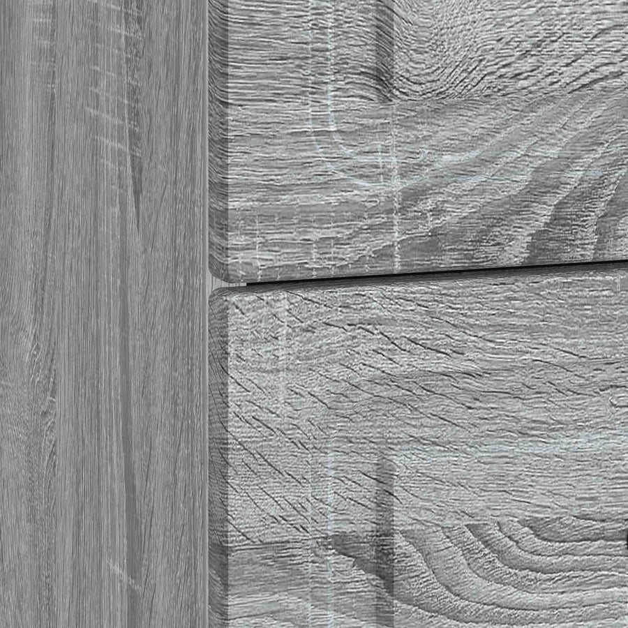 Nachtkastje 2 pcs Grijs sonoma 43 x 34,5 x 44,5 cm Bewerkt hout