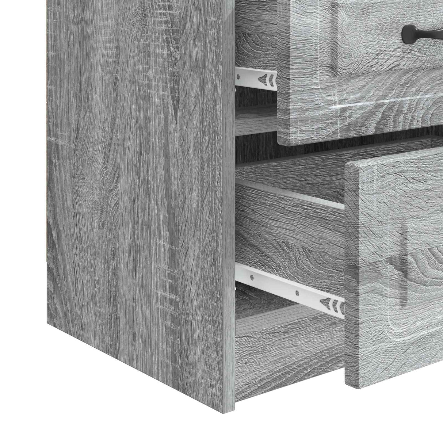 Nachtkastje 2 pcs Grijs sonoma 43 x 34,5 x 44,5 cm Bewerkt hout
