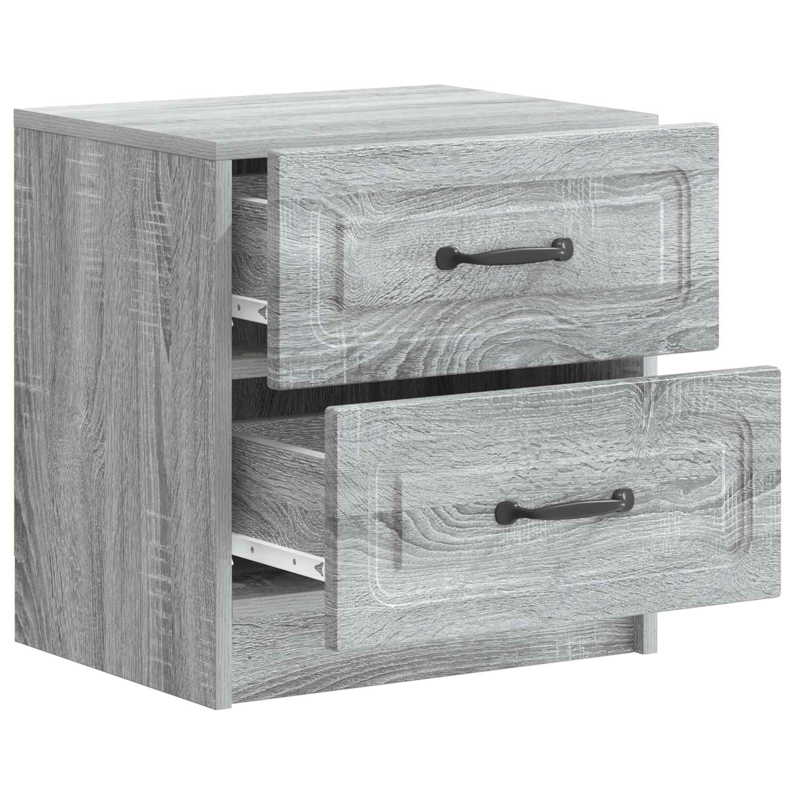 Nachtkastje 2 pcs Grijs sonoma 43 x 34,5 x 44,5 cm Bewerkt hout