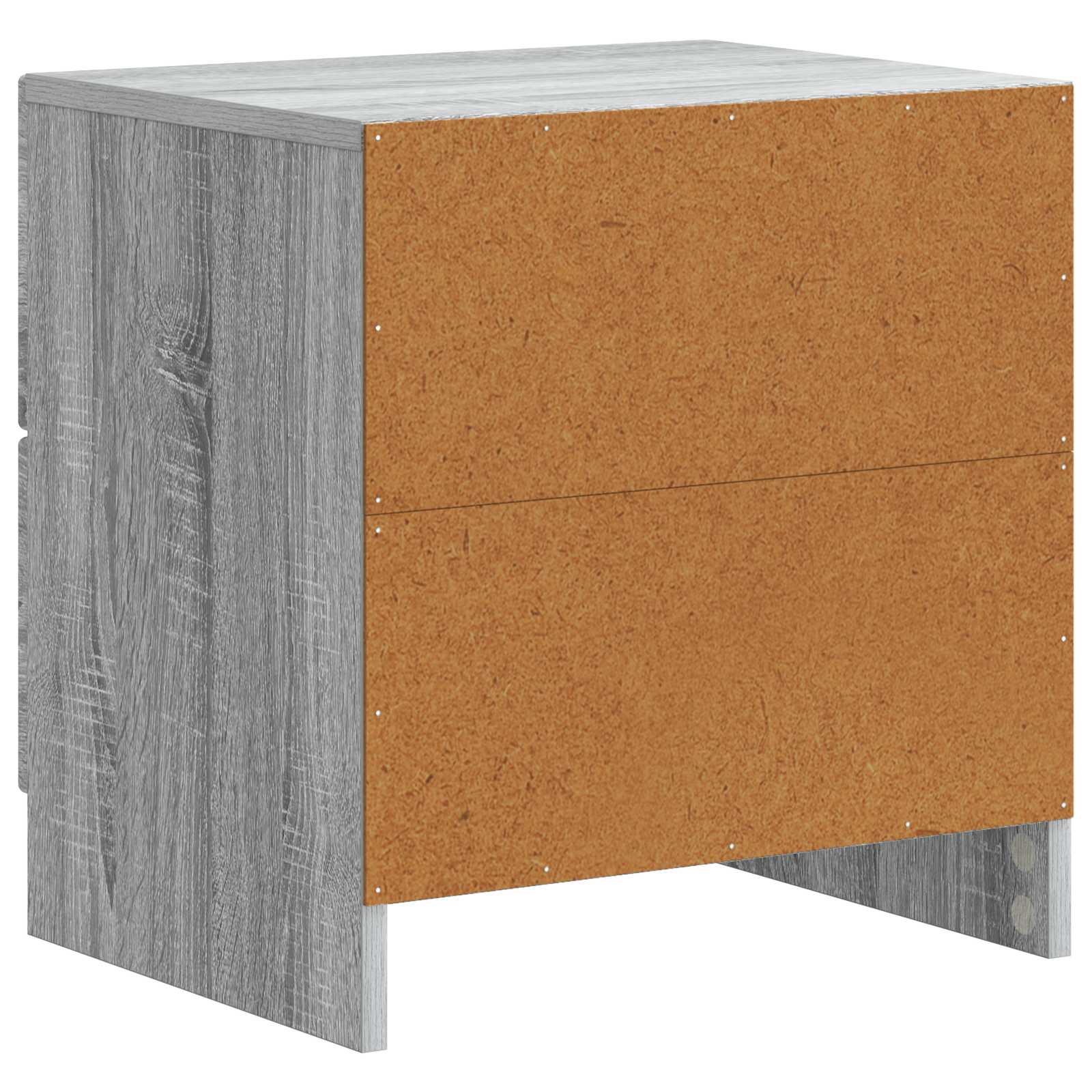 Nachtkastje 2 pcs Grijs sonoma 43 x 34,5 x 44,5 cm Bewerkt hout