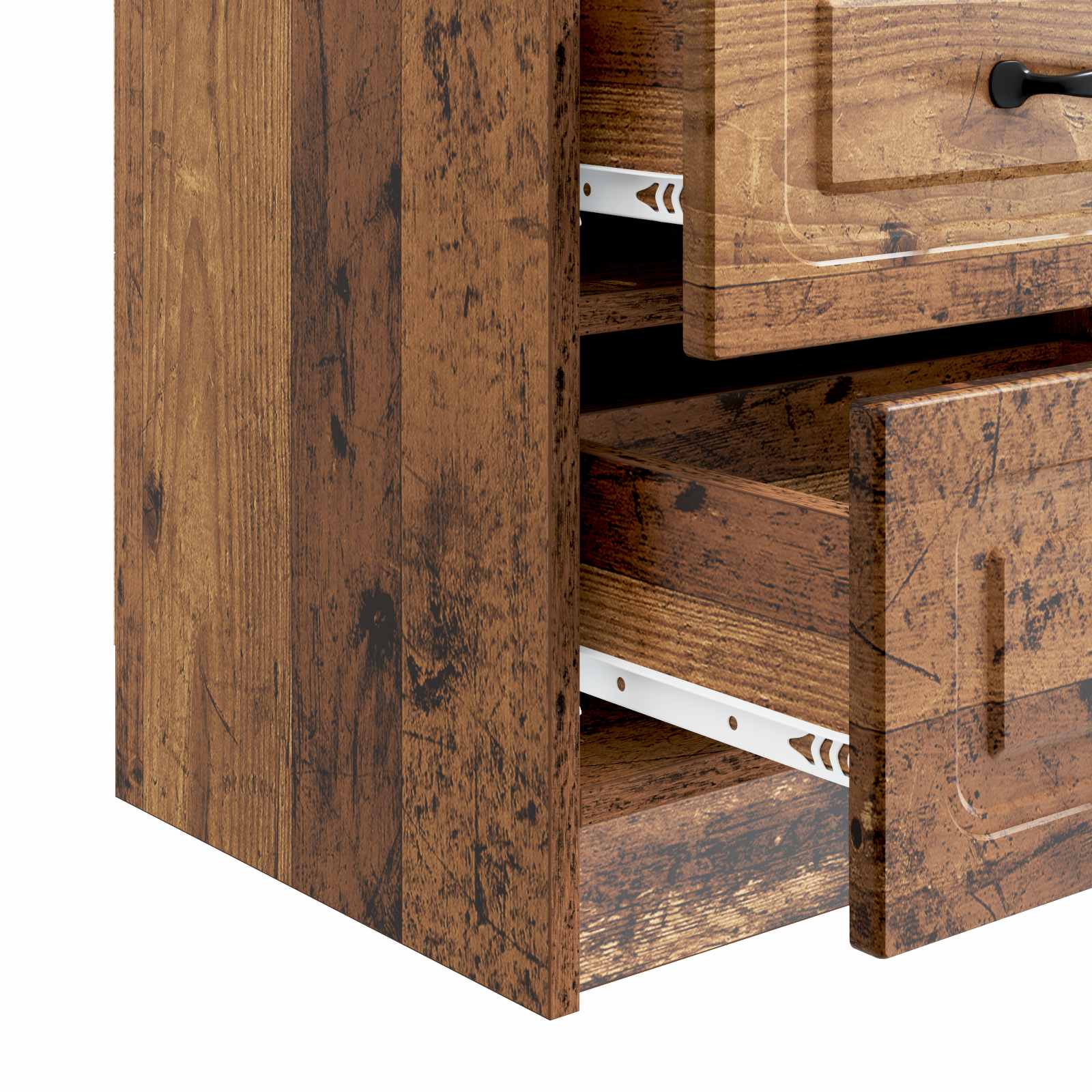 Nachtkastje met lade Oud hout 43 x 34,5 x 44,5 cm Bewerkt hout