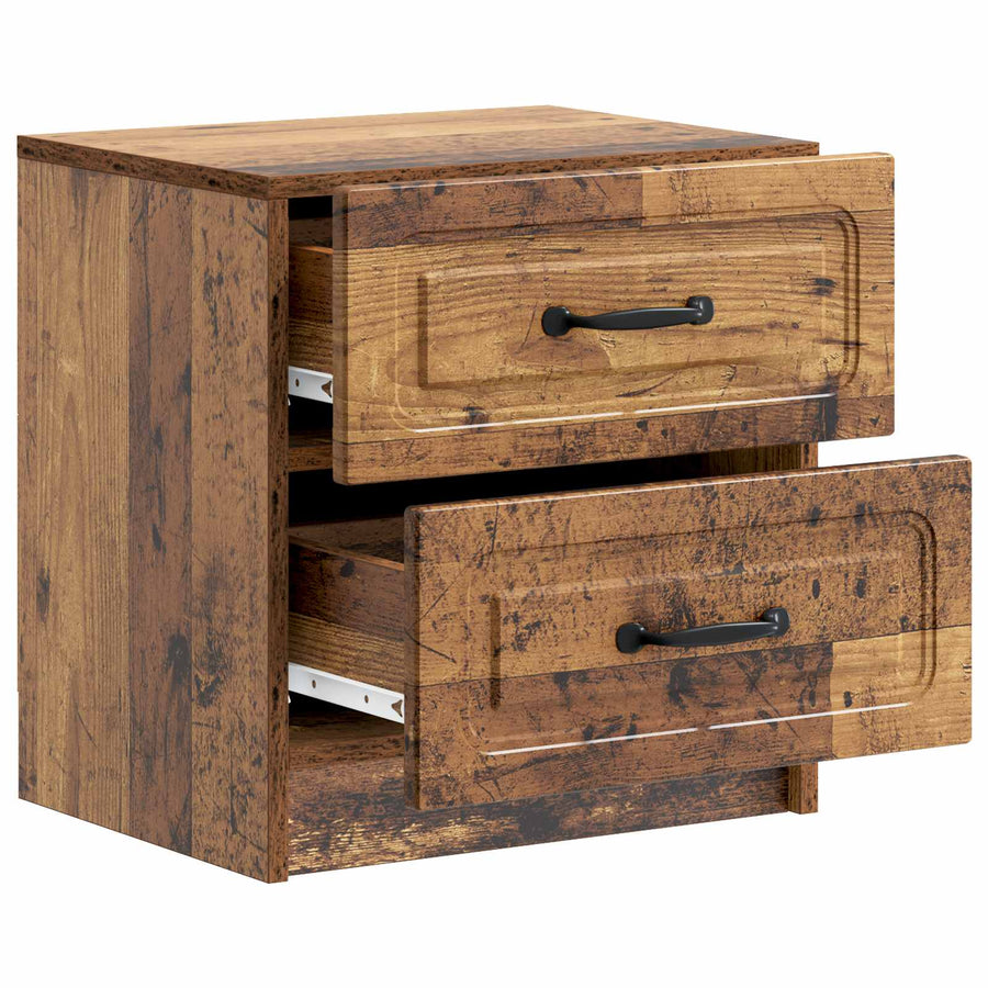 Nachtkastje met lade Oud hout 43 x 34,5 x 44,5 cm Bewerkt hout