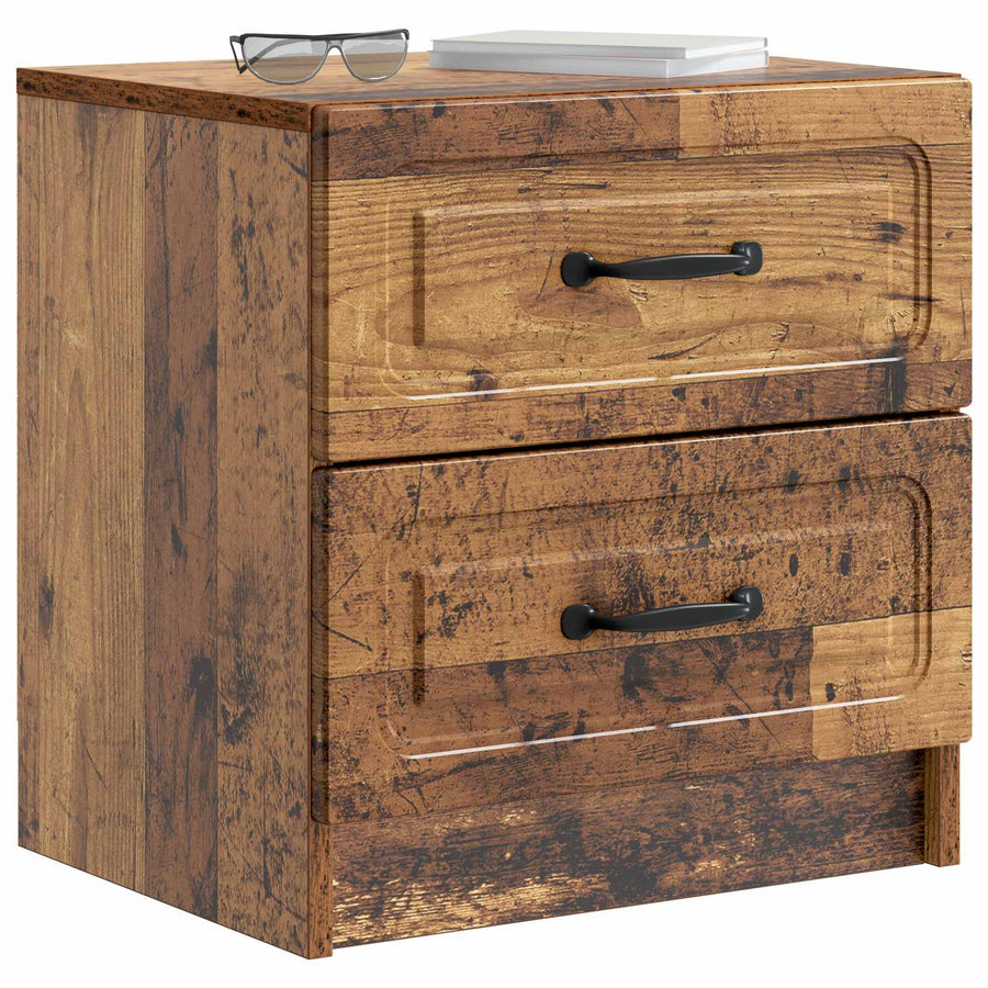 Nachtkastje met lade Oud hout 43 x 34,5 x 44,5 cm Bewerkt hout