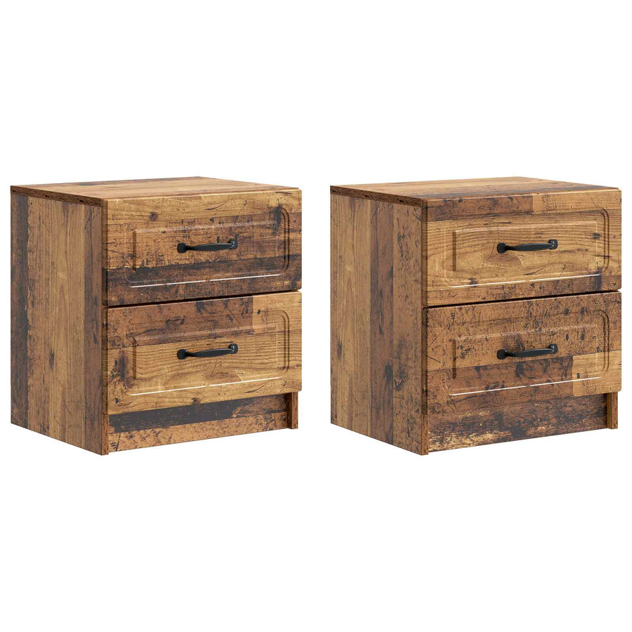 Nachtkastje 2 pcs Oud hout 43 x 34,5 x 44,5 cm Bewerkt hout
