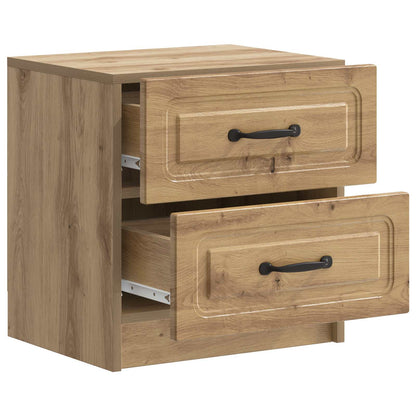 Nachtkastje Artisanaal eiken 43 x 34,5 x 44,5 cm Bewerkt hout