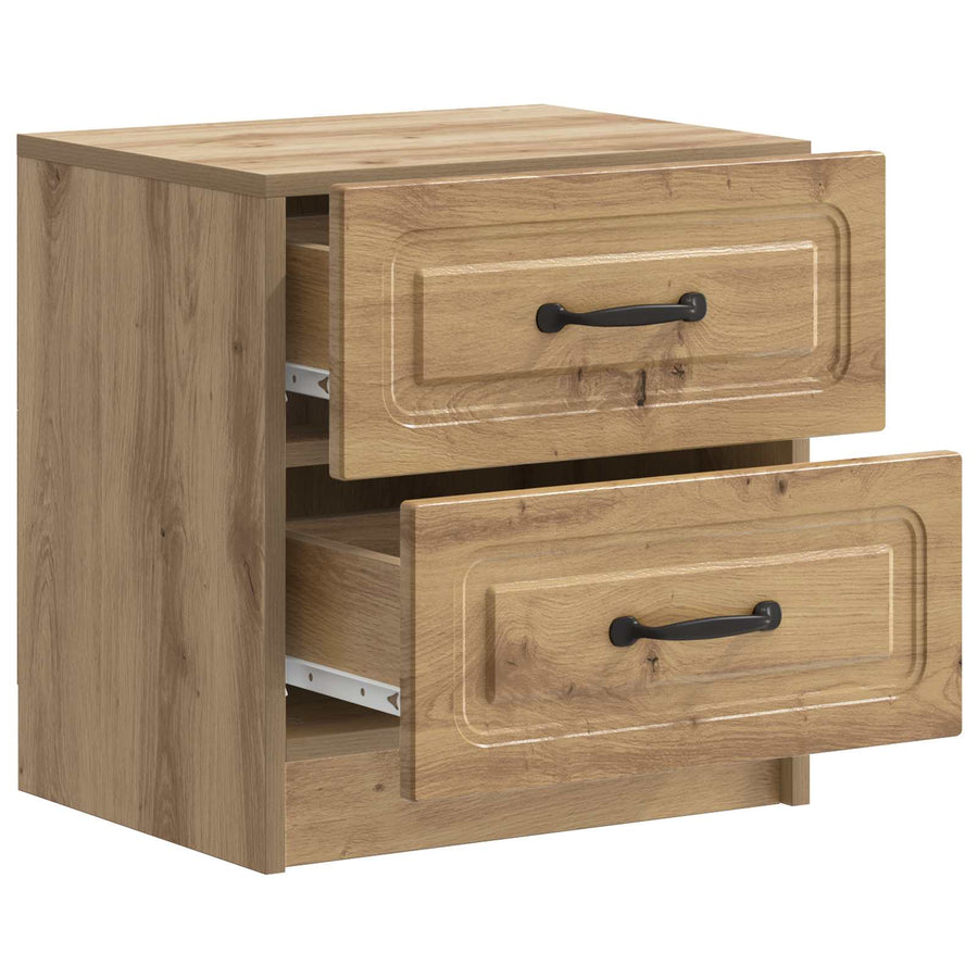 Nachtkastje met lade 2 pcs Artisanaal eiken 43 x 34,5 x 44,5 cm