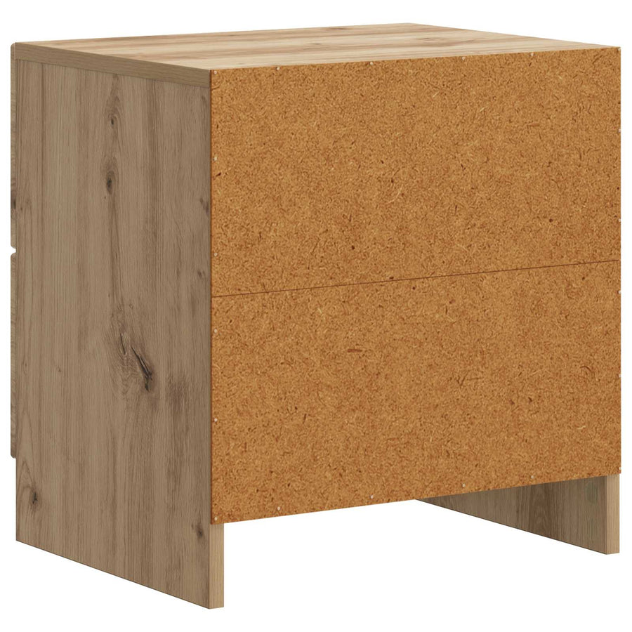Nachtkastje met lade 2 pcs Artisanaal eiken 43 x 34,5 x 44,5 cm