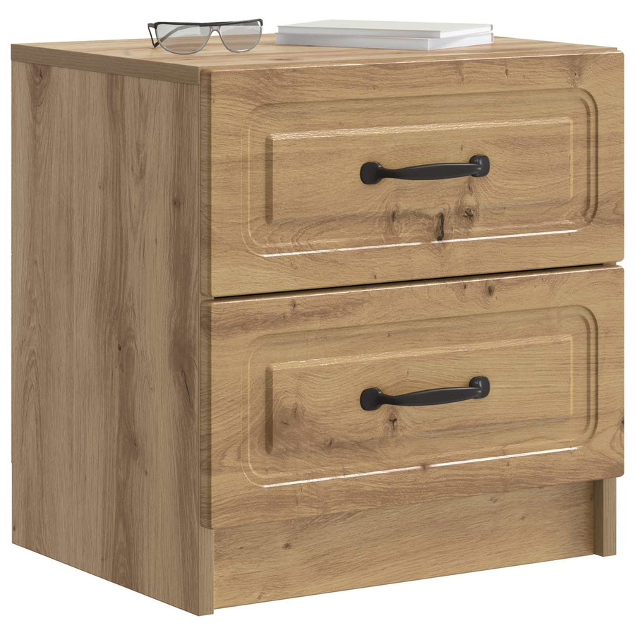 Nachtkastje met lade 2 pcs Artisanaal eiken 43 x 34,5 x 44,5 cm
