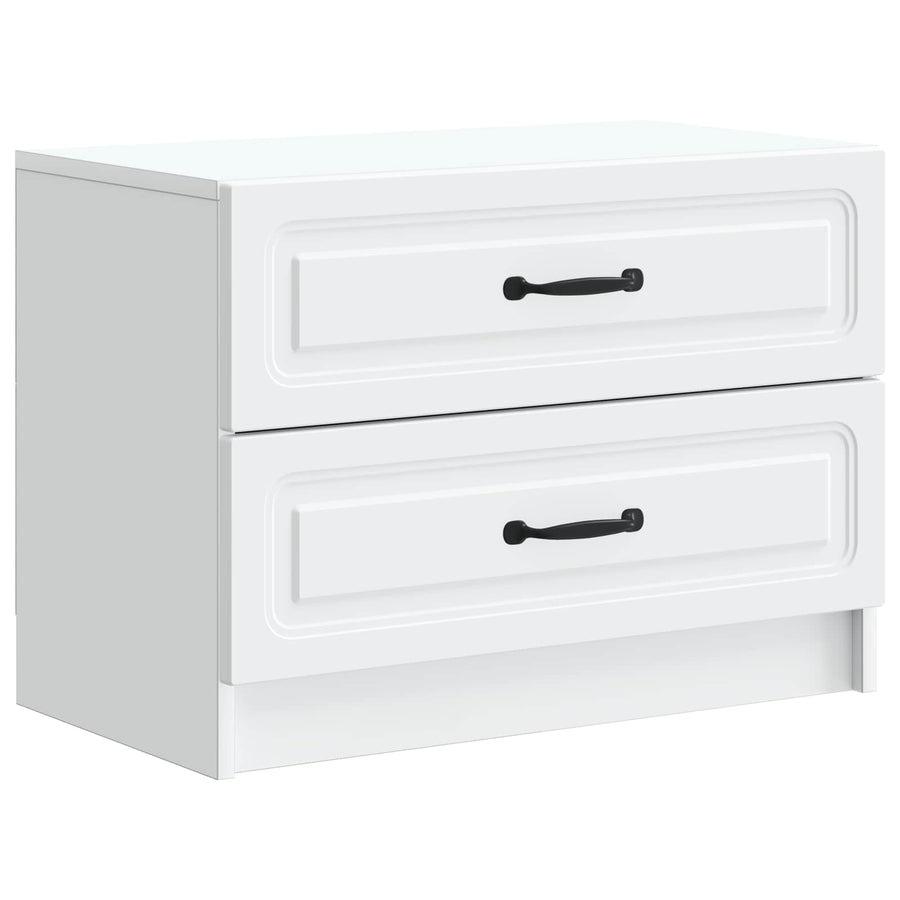 Nachtkastje met lade Wit 62 x 34,5 x 44,5 cm Bewerkt hout