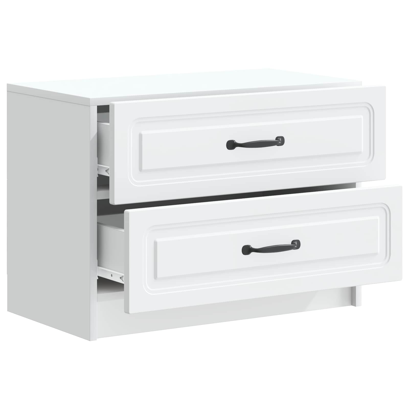 Nachtkastje met lade Wit 62 x 34,5 x 44,5 cm Bewerkt hout