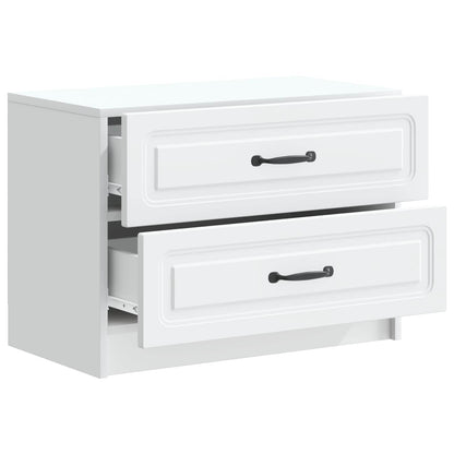 Nachtkastje met lade Wit 62 x 34,5 x 44,5 cm Bewerkt hout