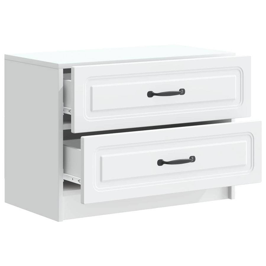 Nachtkastje met lade Wit 62 x 34,5 x 44,5 cm Bewerkt hout