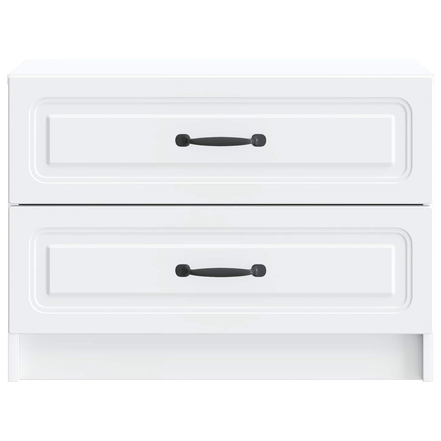 Nachtkastje met lade Wit 62 x 34,5 x 44,5 cm Bewerkt hout