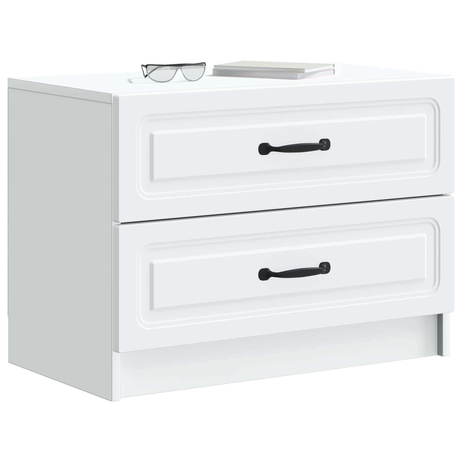 Nachtkastje met lade Wit 62 x 34,5 x 44,5 cm Bewerkt hout