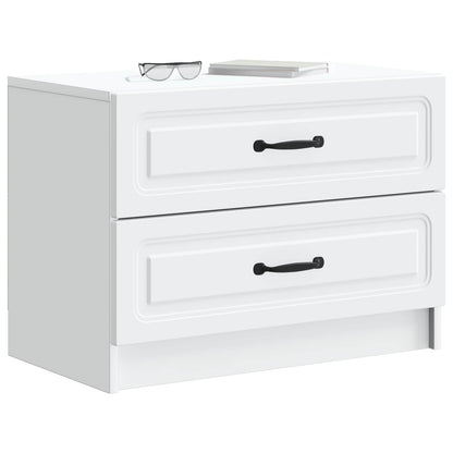 Nachtkastje met lade Wit 62 x 34,5 x 44,5 cm Bewerkt hout