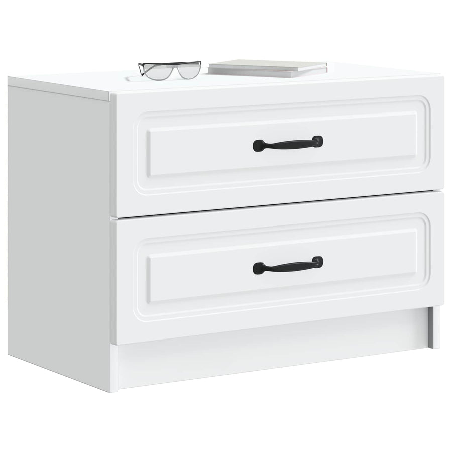 Nachtkastje met lade Wit 62 x 34,5 x 44,5 cm Bewerkt hout