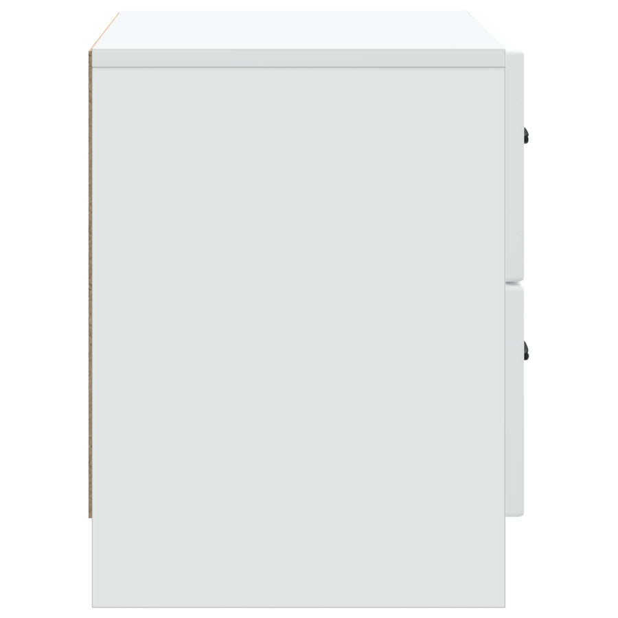 Nachtkastje met lade Wit 62 x 34,5 x 44,5 cm Bewerkt hout