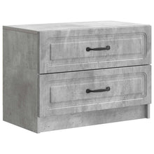 Nachtkastje Betongrijs 62 x 34,5 x 44,5 cm Bewerkt hout