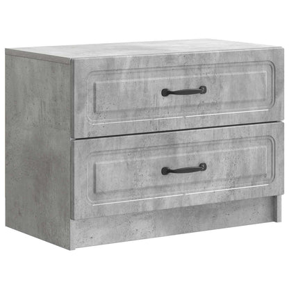 Nachtkastje Betongrijs 62 x 34,5 x 44,5 cm Bewerkt hout