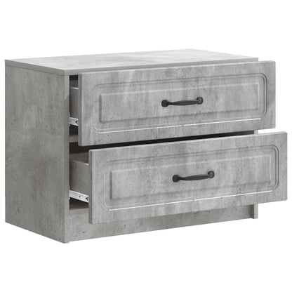Nachtkastje Betongrijs 62 x 34,5 x 44,5 cm Bewerkt hout
