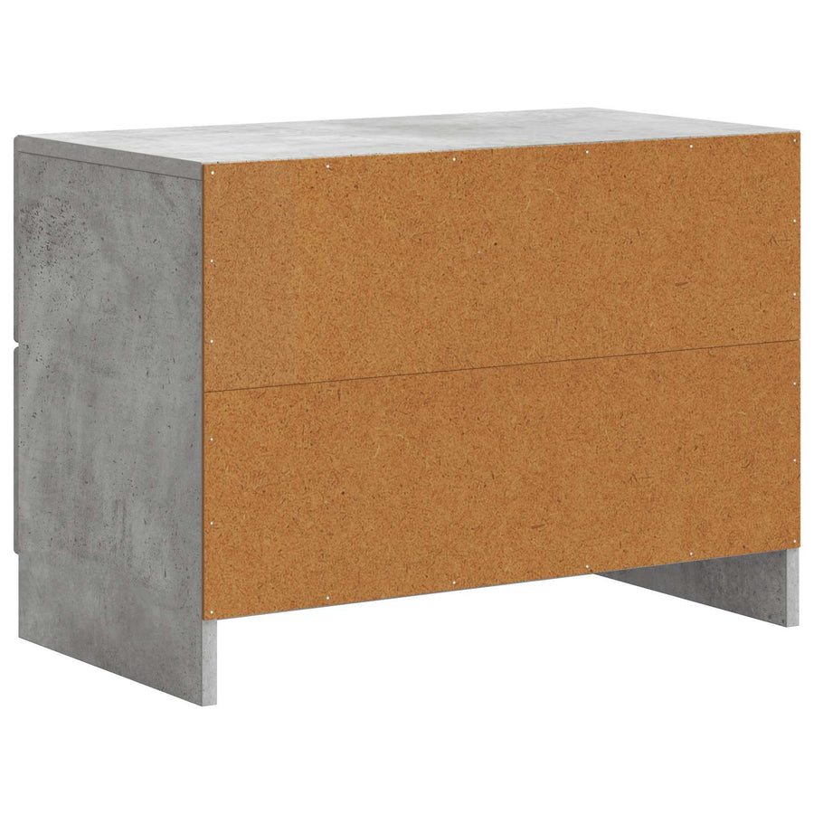 Nachtkastje Betongrijs 62 x 34,5 x 44,5 cm Bewerkt hout