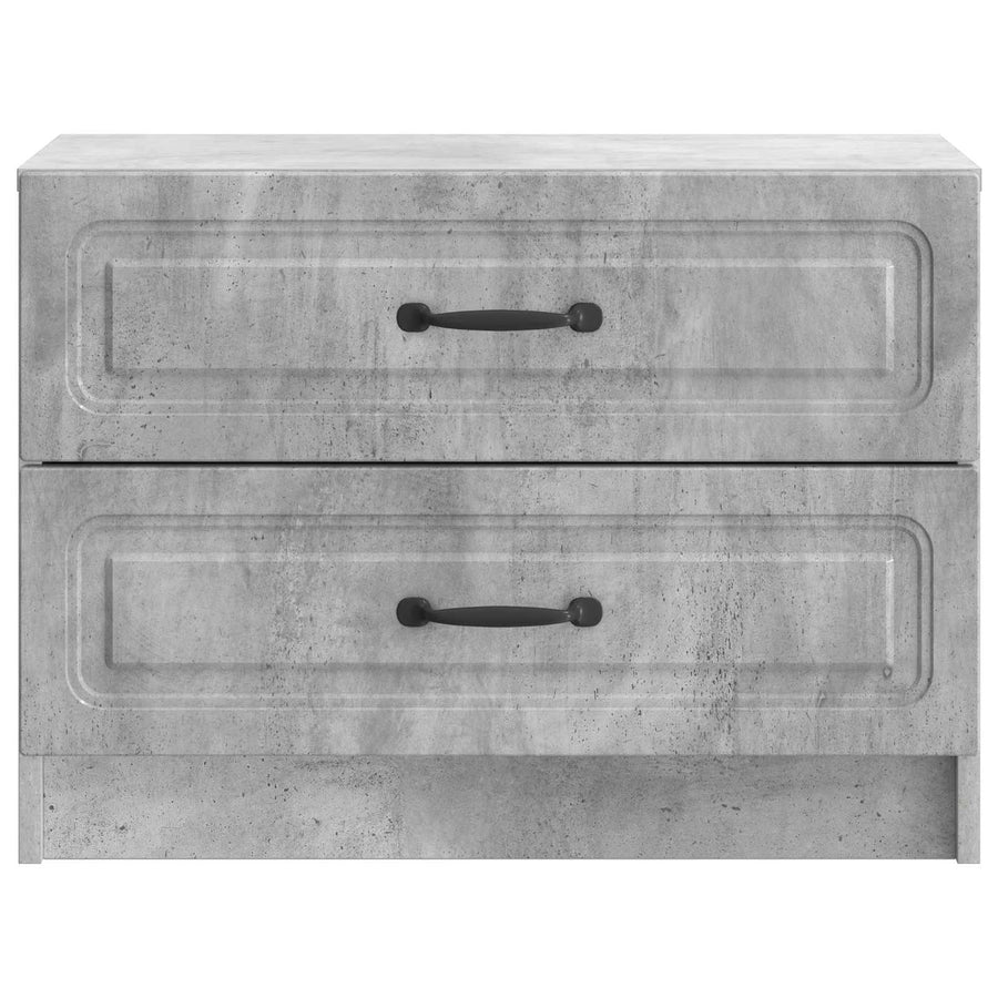 Nachtkastje Betongrijs 62 x 34,5 x 44,5 cm Bewerkt hout
