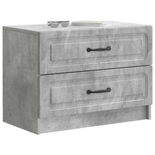 Nachtkastje Betongrijs 62 x 34,5 x 44,5 cm Bewerkt hout