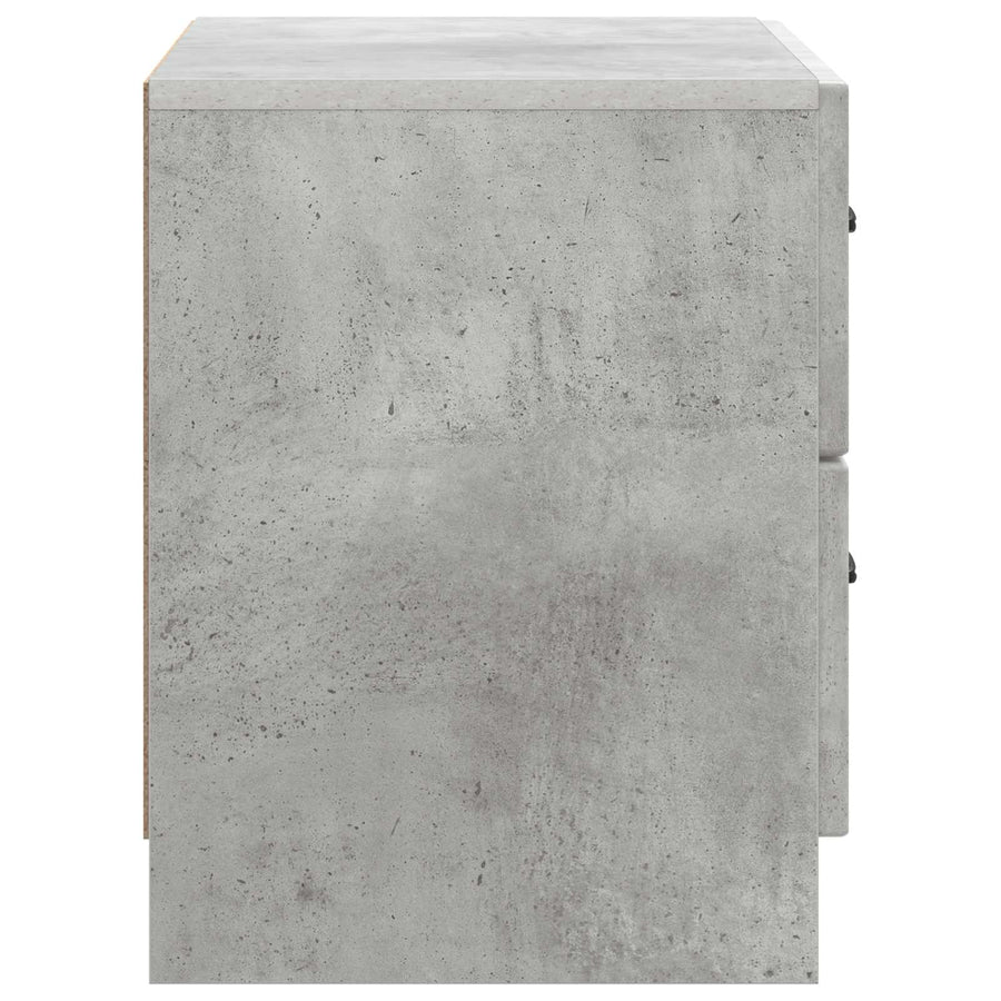 Nachtkastje Betongrijs 62 x 34,5 x 44,5 cm Bewerkt hout