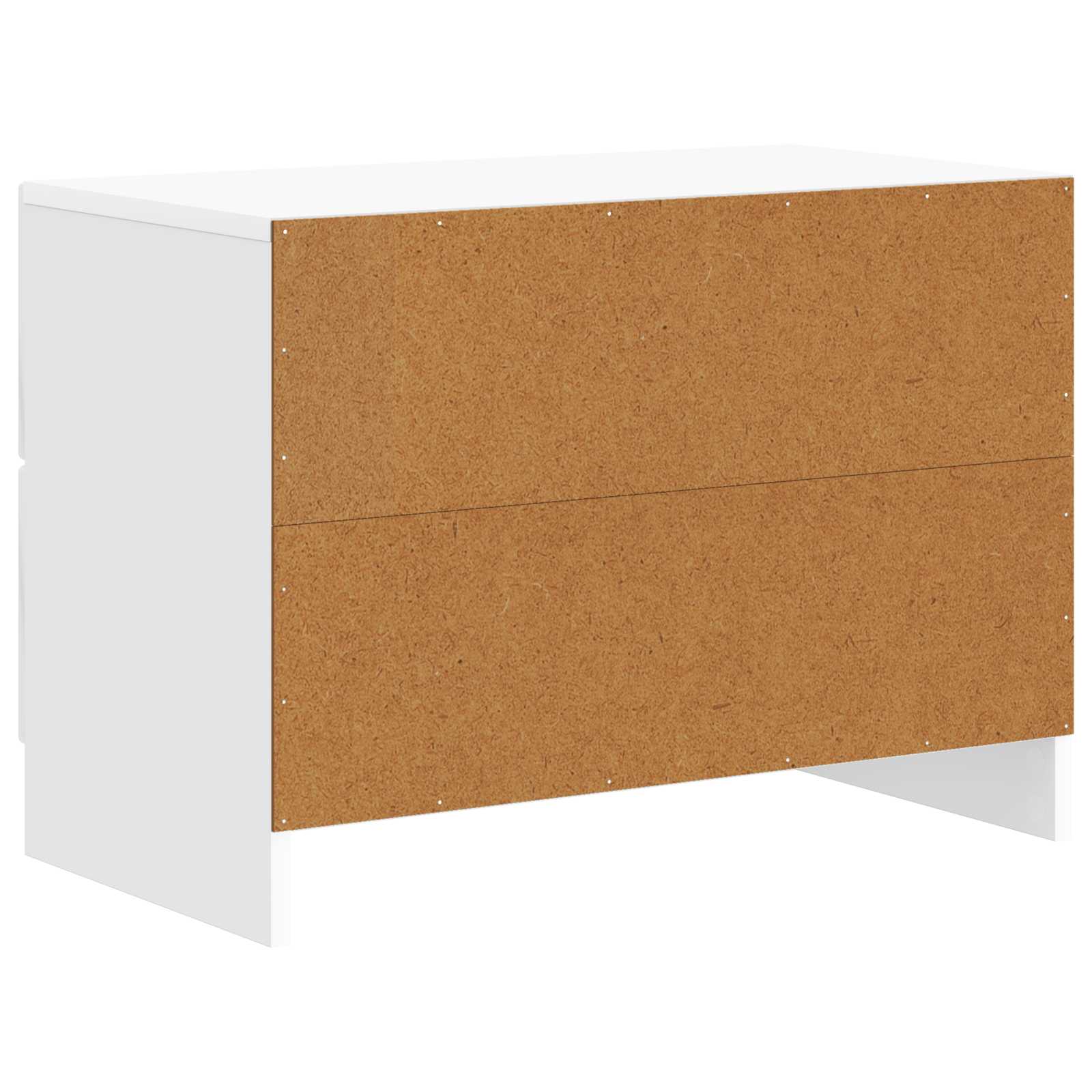 Nachtkastje Hoogglans Wit 62 x 34,5 x 44,5 cm Bewerkt hout