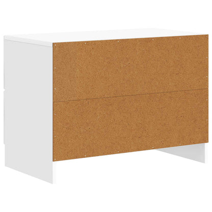 Nachtkastje Hoogglans Wit 62 x 34,5 x 44,5 cm Bewerkt hout
