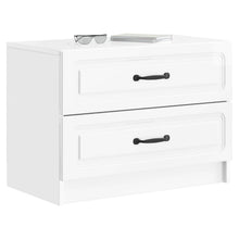 Nachtkastje Hoogglans Wit 62 x 34,5 x 44,5 cm Bewerkt hout