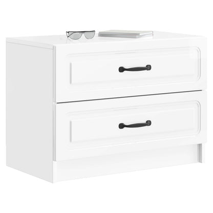 Nachtkastje Hoogglans Wit 62 x 34,5 x 44,5 cm Bewerkt hout