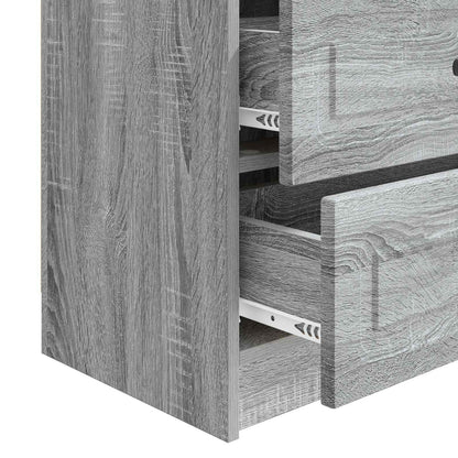 Nachtkastje Grijs sonoma 62 x 34,5 x 44,5 cm Bewerkt hout
