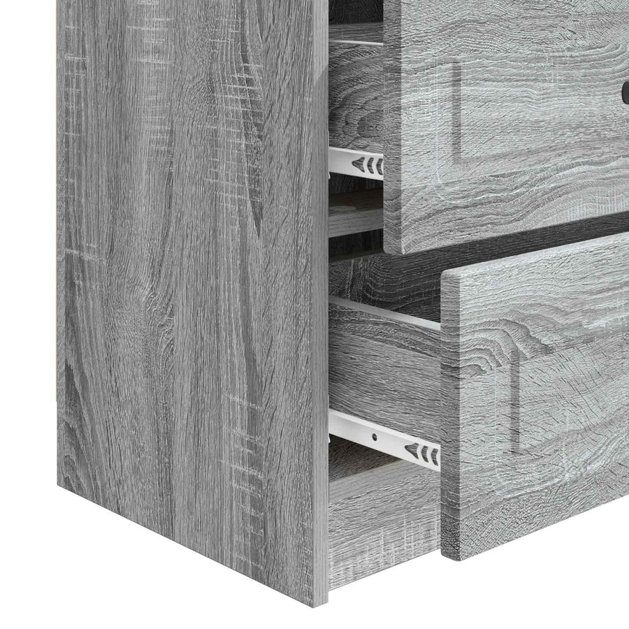 Nachtkastje Grijs sonoma 62 x 34,5 x 44,5 cm Bewerkt hout