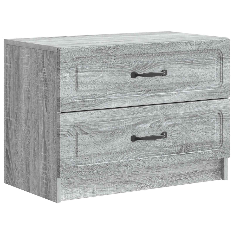 Nachtkastje Grijs sonoma 62 x 34,5 x 44,5 cm Bewerkt hout