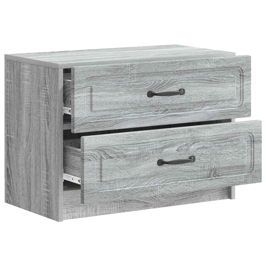 Nachtkastje Grijs sonoma 62 x 34,5 x 44,5 cm Bewerkt hout