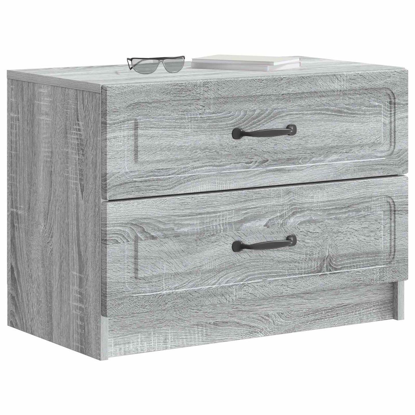 Nachtkastje Grijs sonoma 62 x 34,5 x 44,5 cm Bewerkt hout