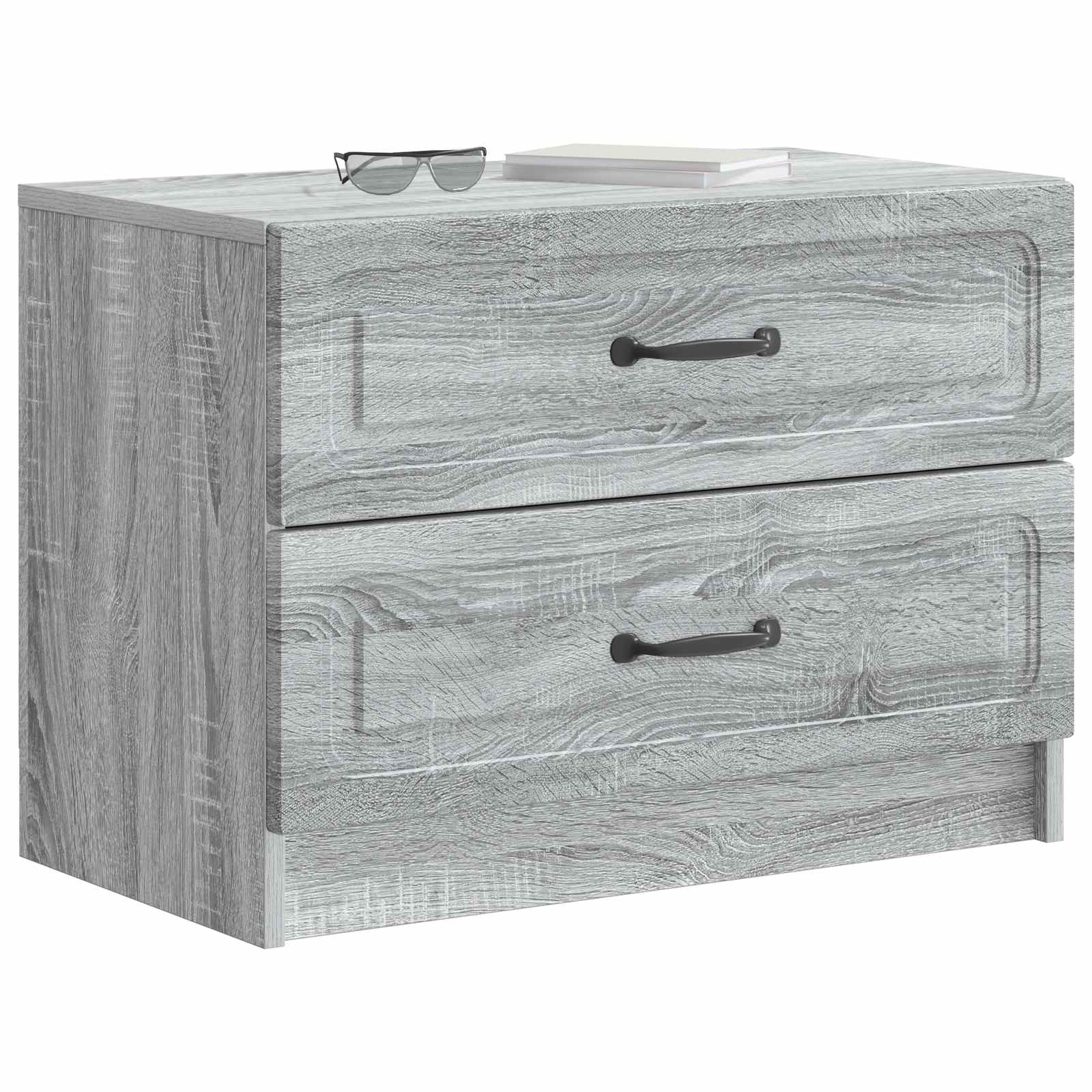 Nachtkastje Grijs sonoma 62 x 34,5 x 44,5 cm Bewerkt hout